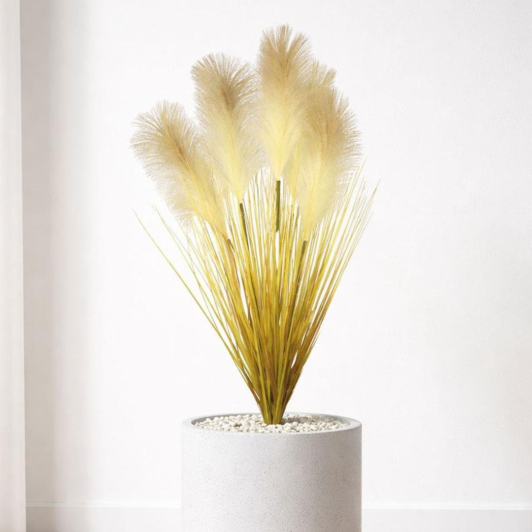 Yapay Pampas Saz Demeti Turuncu 90 cm - Yapay Saksısız Ağaçlar