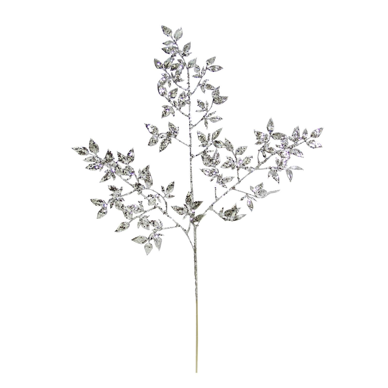 Yapay Ruskus Dal Gümüş 75 cm - Yılbaşı Yapay Çiçekleri