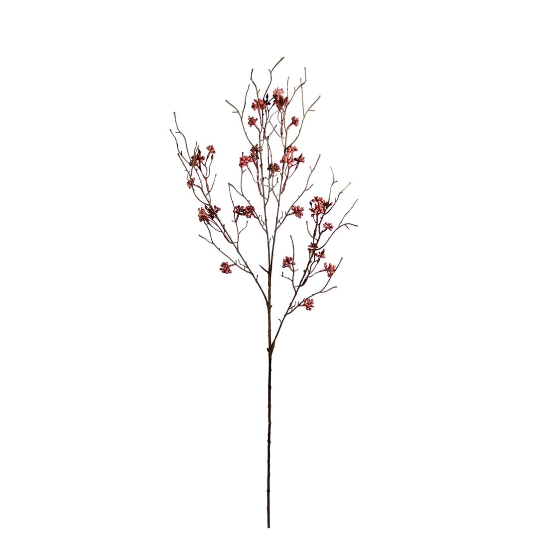 Yapay Saleks Kuru Dal Berry Pembe 77 cm - Yapay Çiçek Dalları ve Demetleri