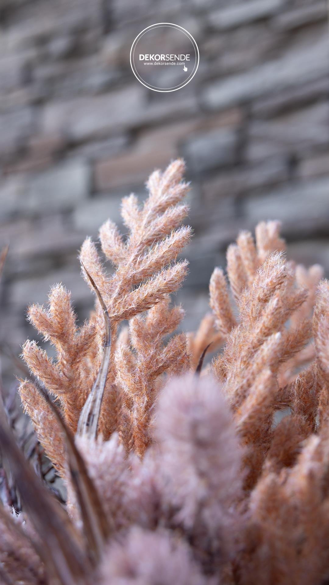 Yapay Saz Dalı Kahverengi 68 cm - Yapay Çiçek Dalları ve Demetleri