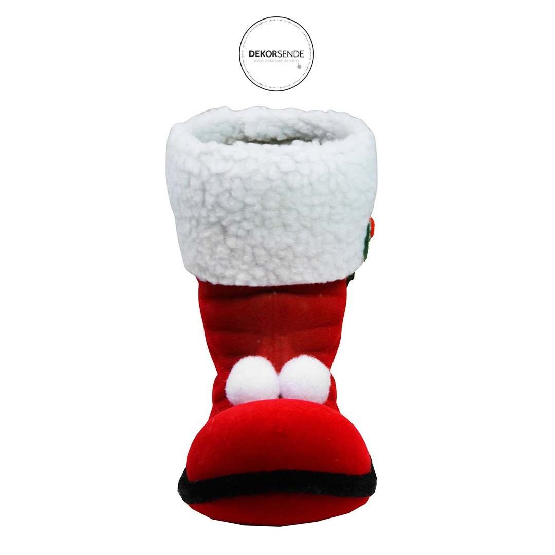 Yılbaşı Ağaç Süsü Bot Peluşlu Kırmızı 20 cm - Ağaç Süsleri
