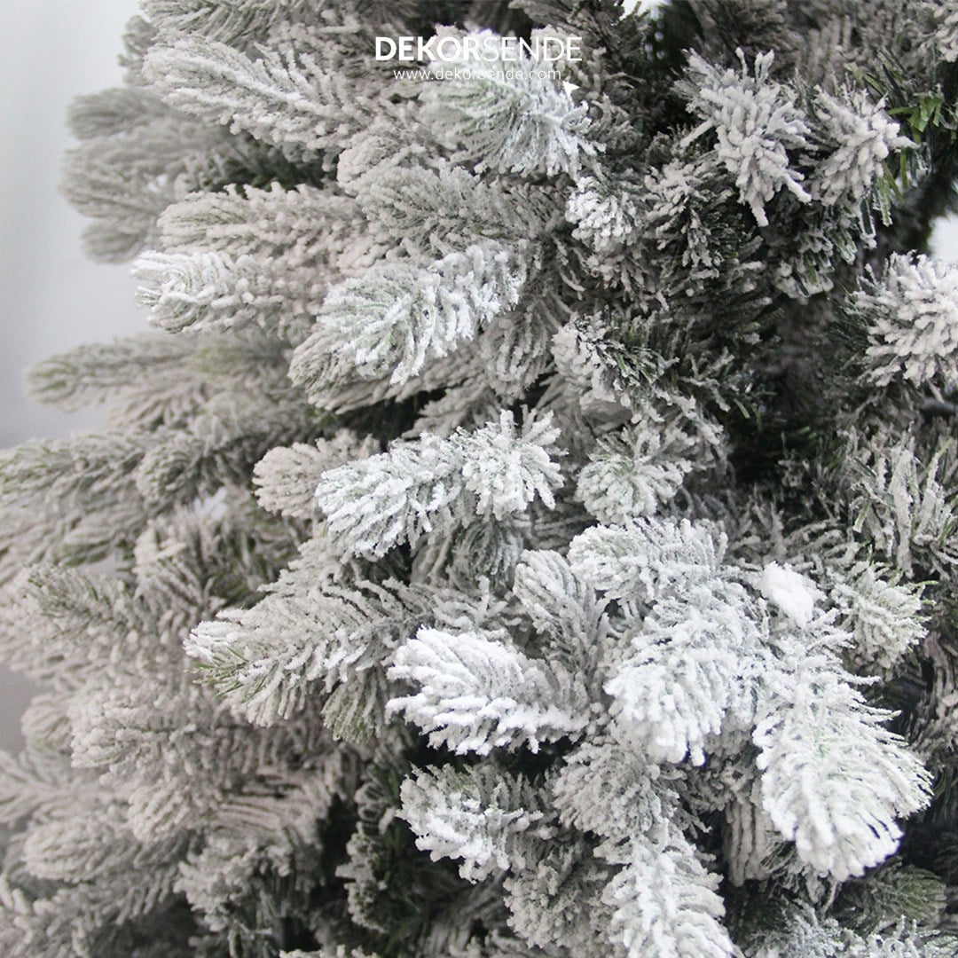 Yılbaşı Çam Ağacı 2120 Tips Karlı Yeşil 240 cm - Çam Ağacı ve Garland