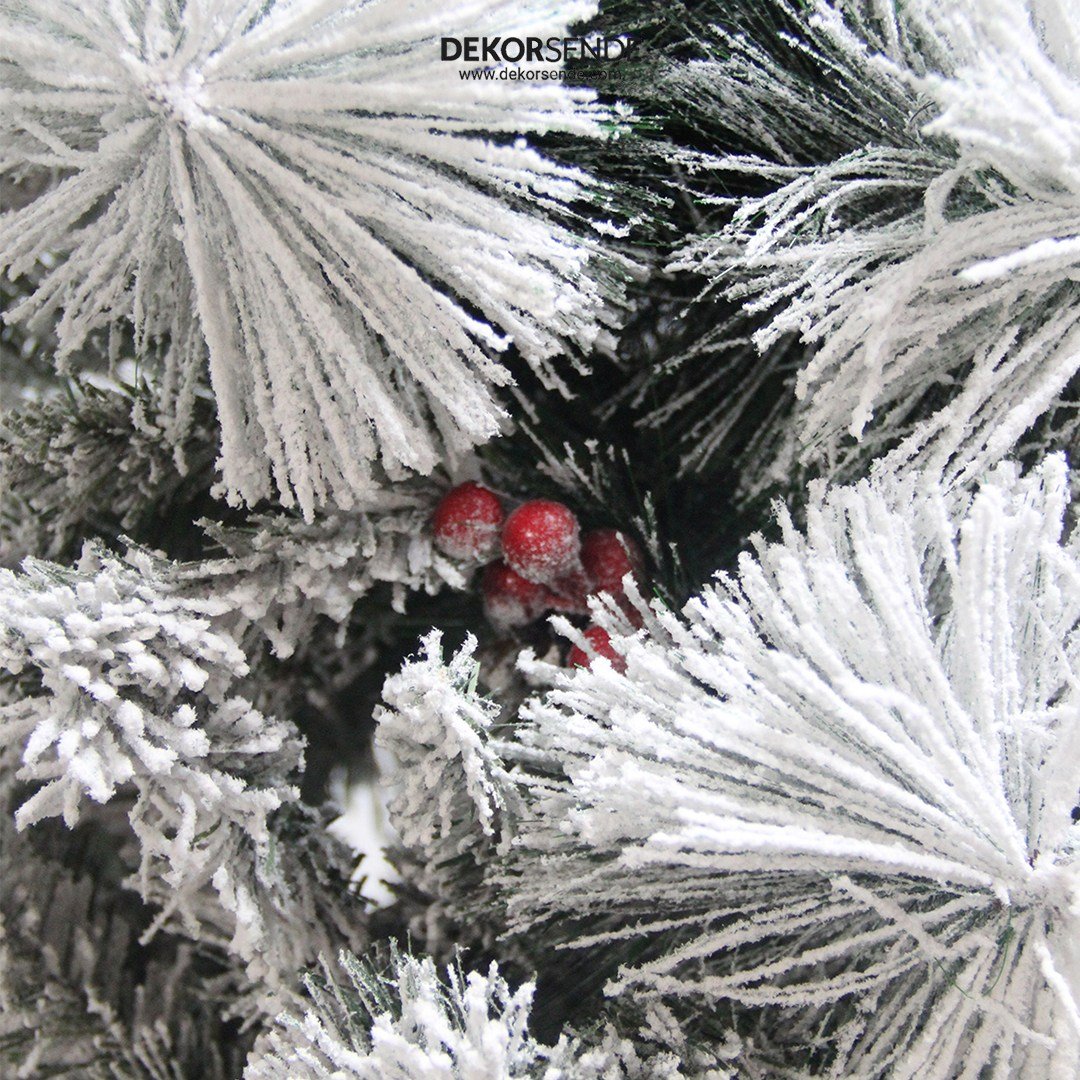 Yılbaşı Çam Ağacı Karlı Berryli 210 cm - Çam Ağacı ve Garland