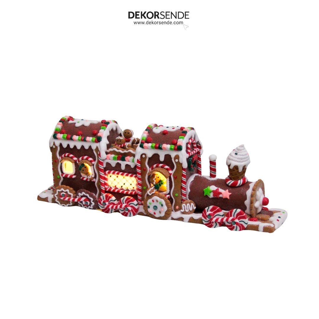 Yılbaşı Dekoratif Kurabiye Tren Biblosu 50 cm - Kategorisiz