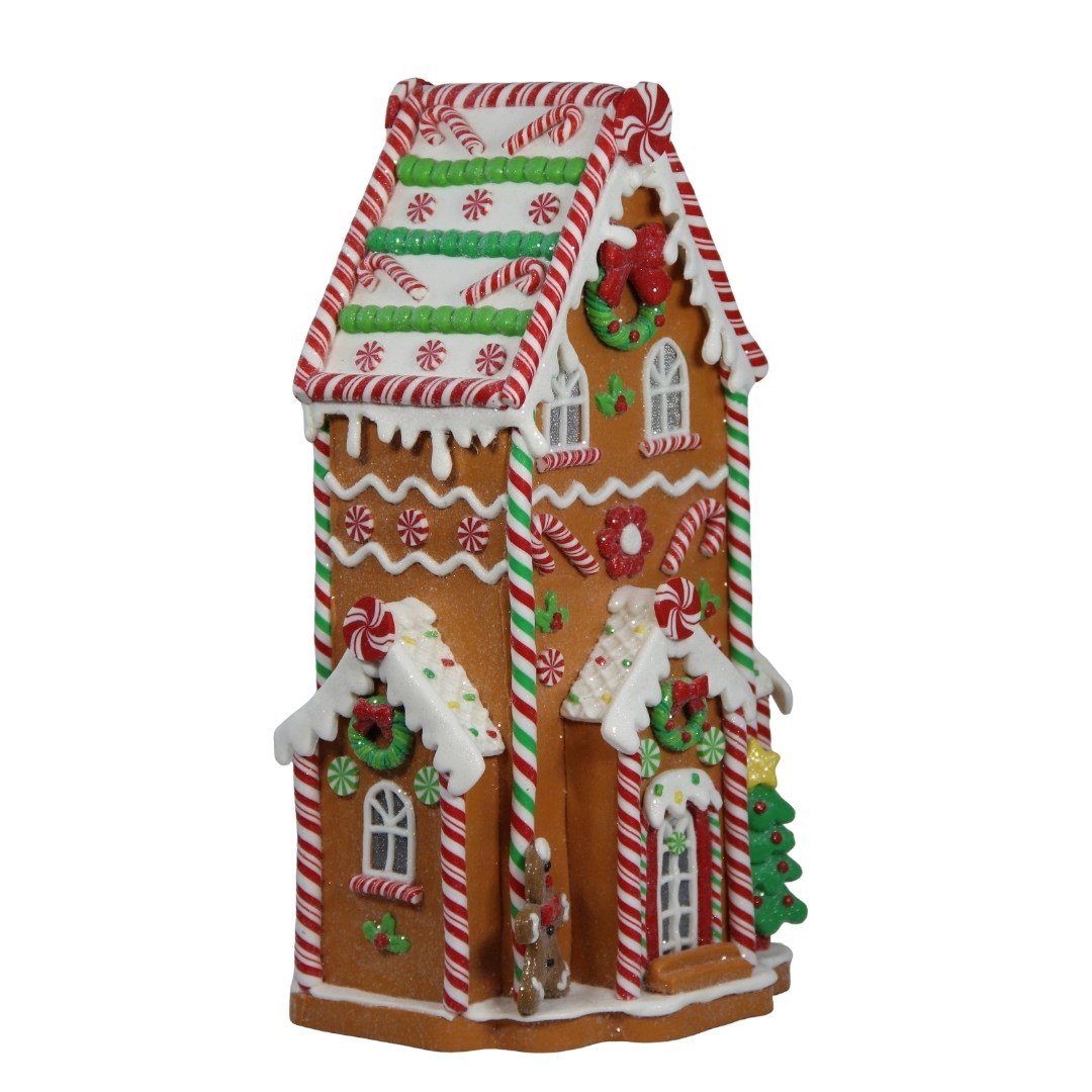 Yılbaşı Dekoratif Şekerleme Kurabiye Ev Biblo 39 cm - Kategorisiz