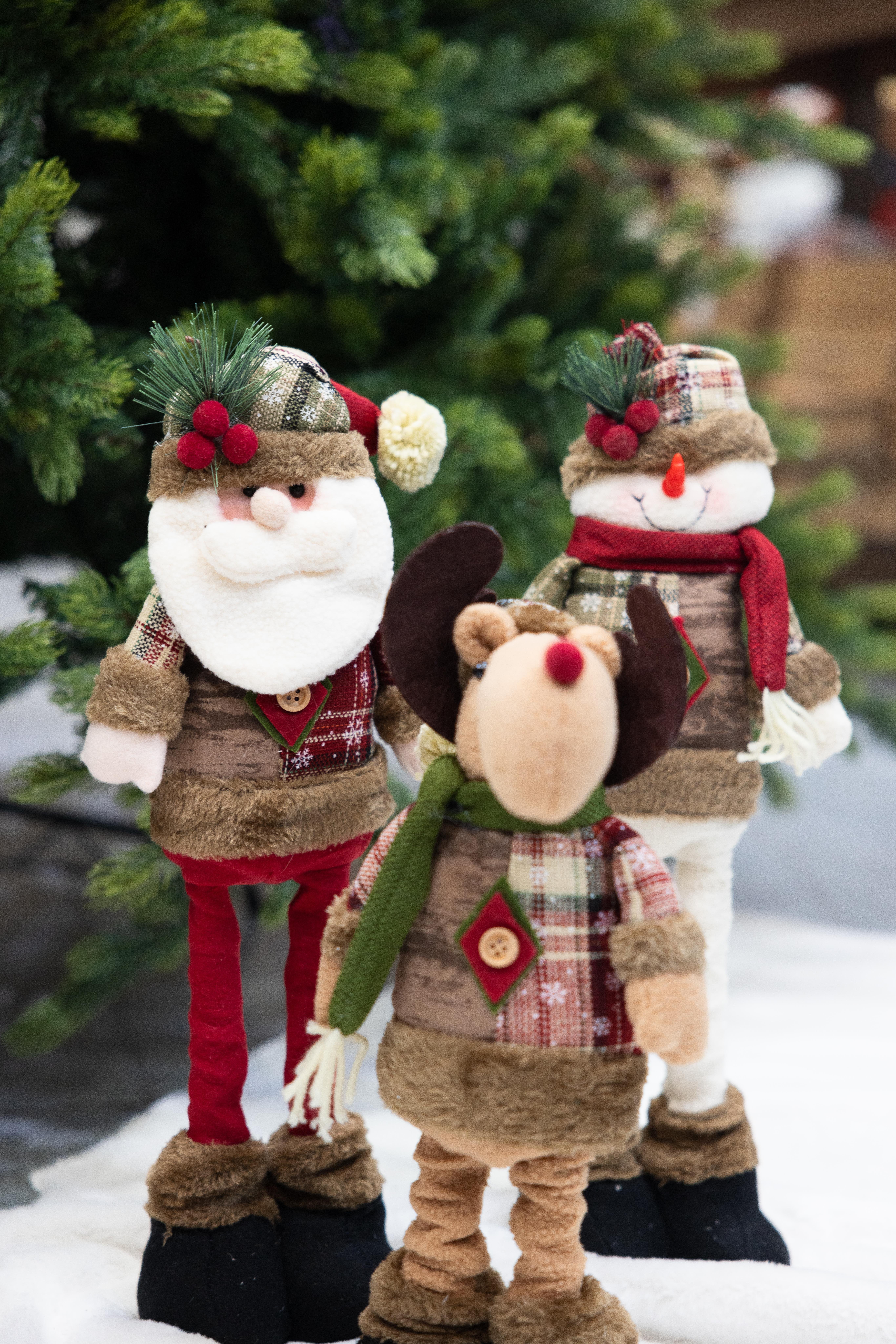Yılbaşı Dekoru Uzayan Bacaklı Geyik Figürü Kahverengi 48 cm - Noel Baba ve Figürler