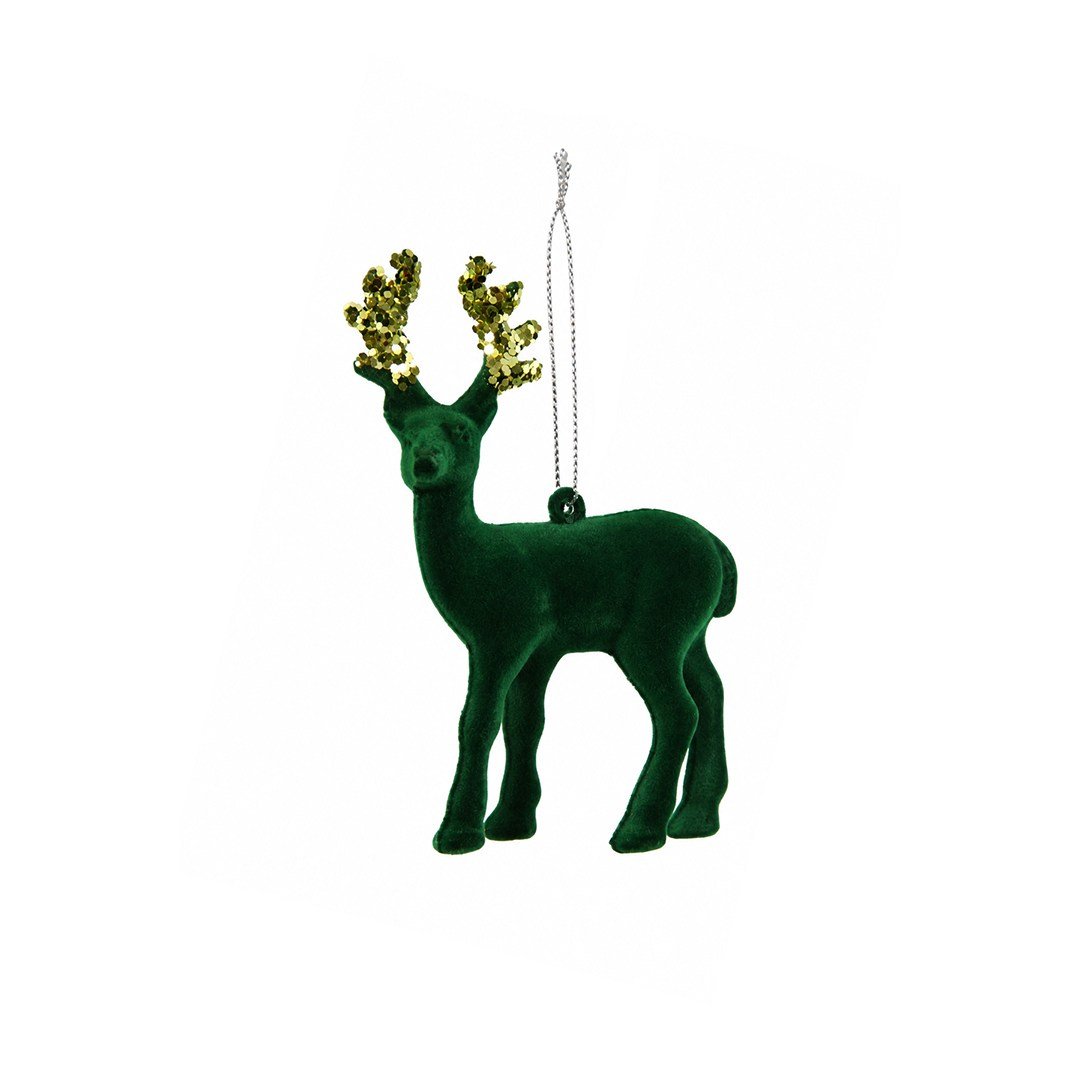 Yılbaşı Figürü Geyik Yeşil 15 cm - Kategorisiz