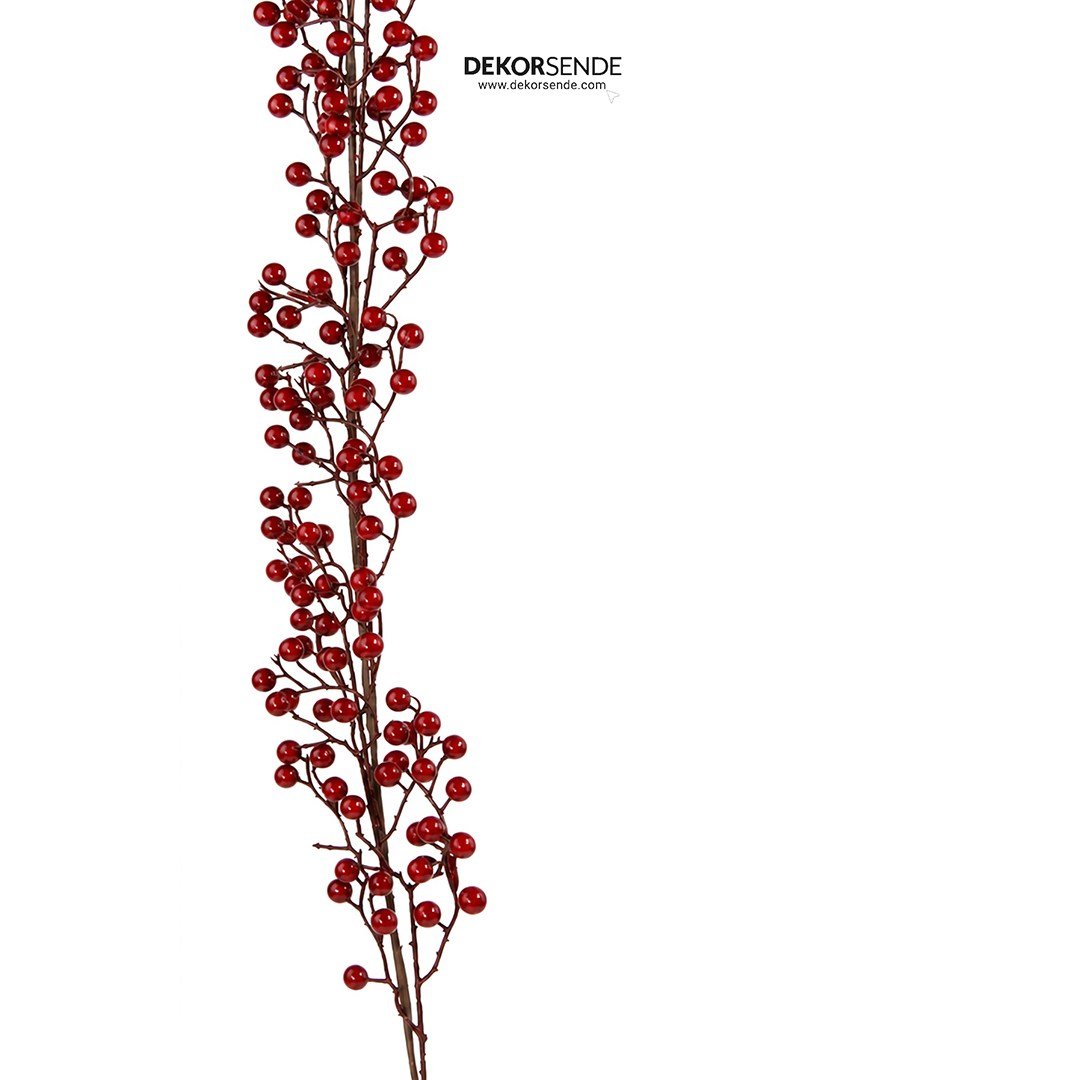 Yılbaşı Garland Mini Berry Kırmızı 190 cm - Çam Ağacı ve Garland
