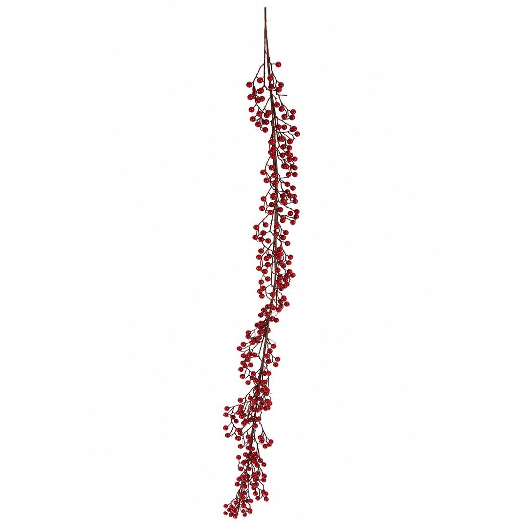 Yılbaşı Garland Mini Berry Kırmızı 190 cm - Çam Ağacı ve Garland