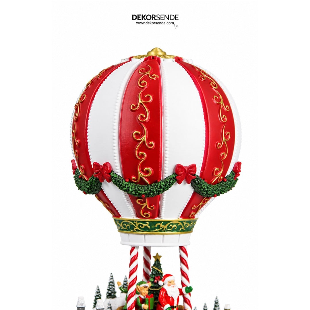 Yılbaşı Kar Küresi Işıklı Balonda Noel Baba Model 35 cm - Kategorisiz