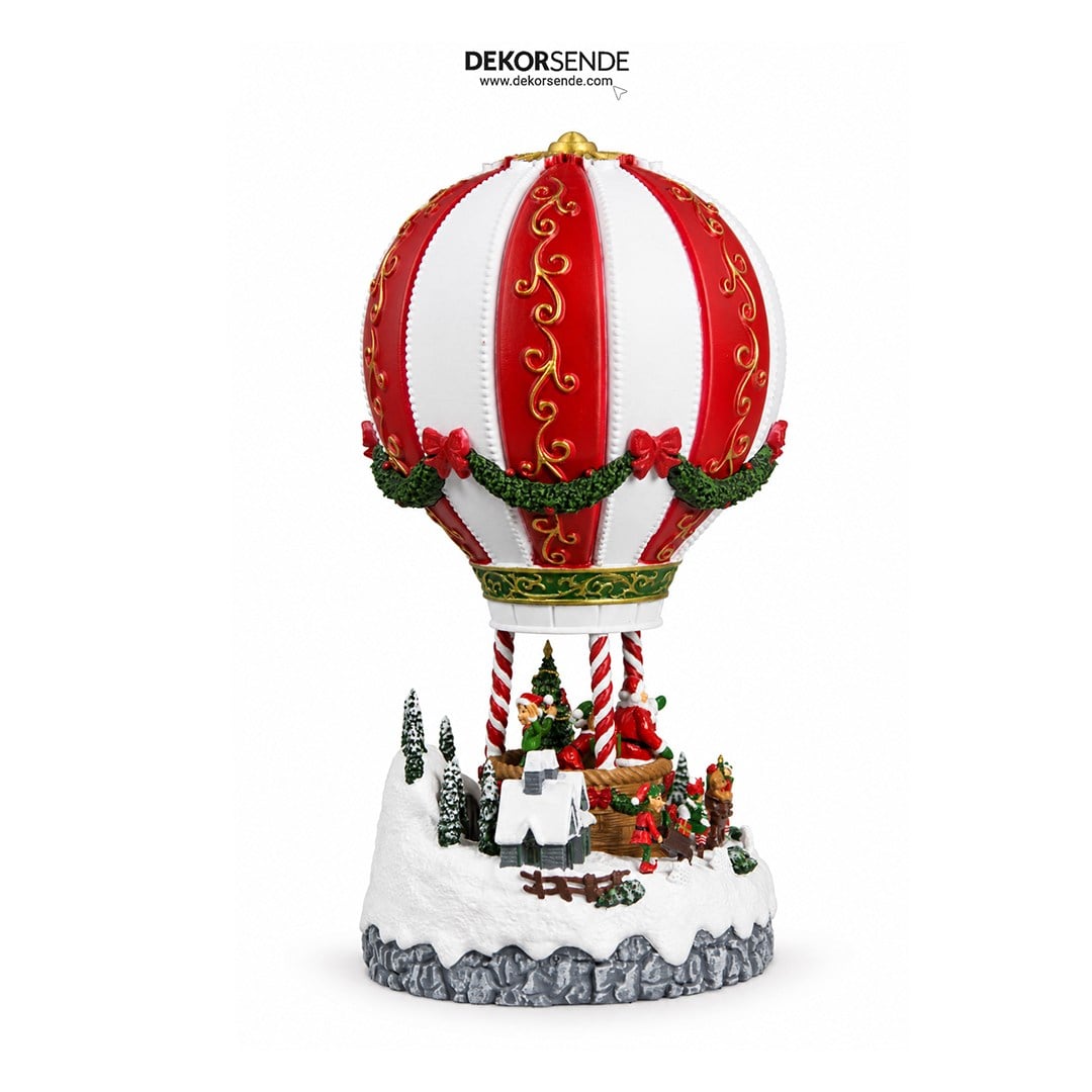 Yılbaşı Kar Küresi Işıklı Balonda Noel Baba Model 35 cm - Kategorisiz