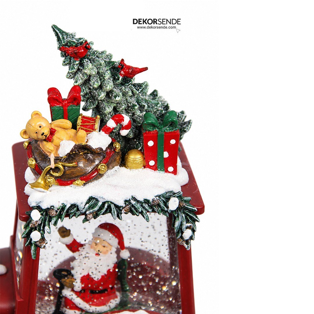 Yılbaşı Kar Küresi Traktörlü Noel Baba Model 22x25 cm - Kategorisiz