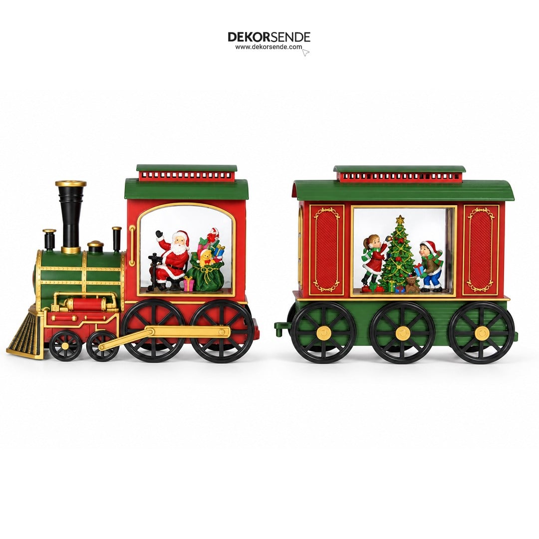Yılbaşı Kar Küresi Trende Noel Baba Model 47x20 cm - Kategorisiz