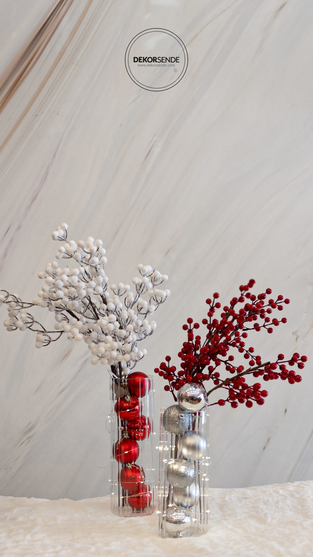 Yılbaşı Süs Berry Dal Kırmızı 51 cm - Yılbaşı Yapay Çiçekleri