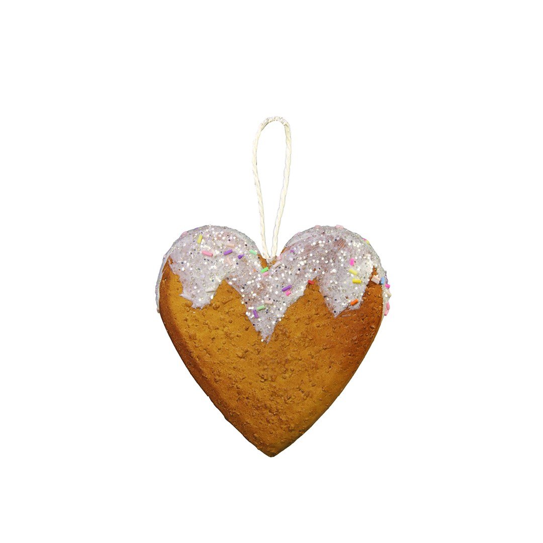 Yılbaşı Süs Kurabiye Kalp 11 cm - Ağaç Süsleri
