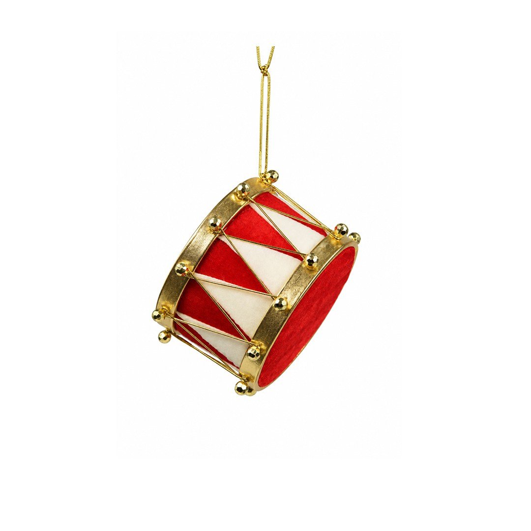 Yılbaşı Süsü Davul Kırmızı Beyaz 12x9 cm - Kategorisiz