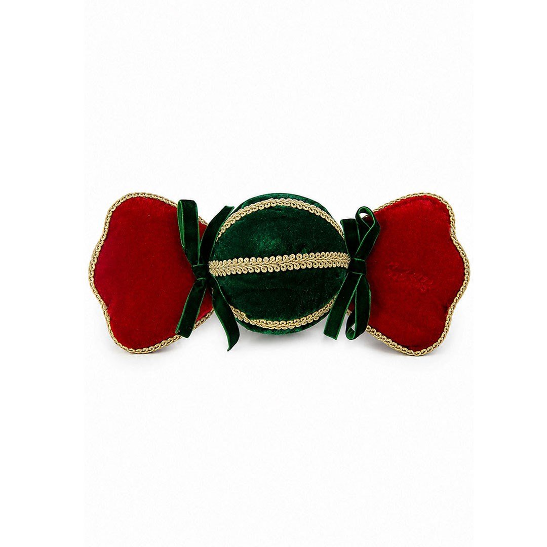 Yılbaşı Süsü Kadife Bonbon Şeker Kırmızı Yeşil 25 cm - Kategorisiz
