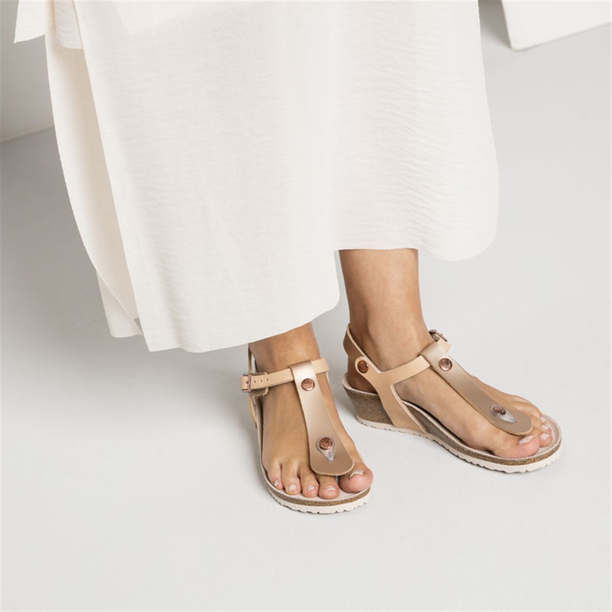 BIRKENSTOCK 1008936 ASHLEY FROSTED BAYAN SANDALET-BST008936G01ROS