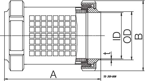 Alfa Laval IN-LINE SIGHT GLASS LKGG-1 W 63.5 EPDM 316L