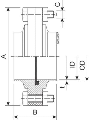 FLANGE COMPLETE DIN NW50 EPDM 316L
