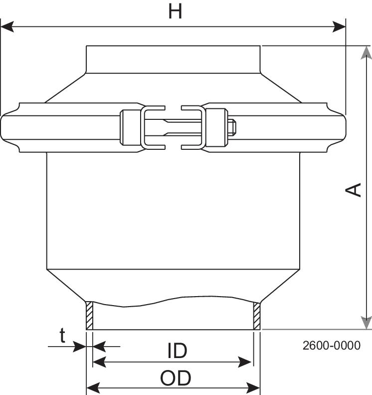 NON-RETURN VALVE LKC-2 ISO W 51 EPDM 316L