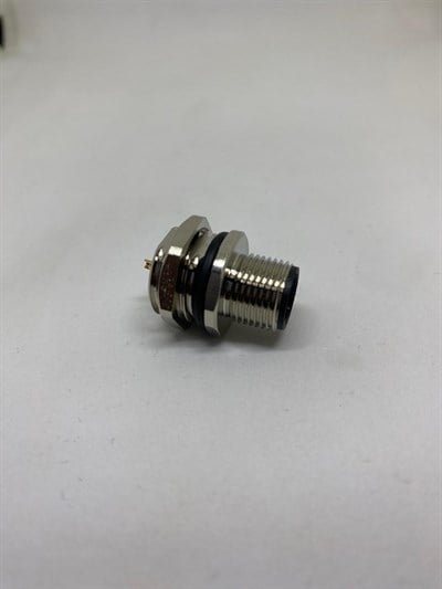 M12 5 Pin A Coded Arkadan Somunlu Panel Erkek Konnektör