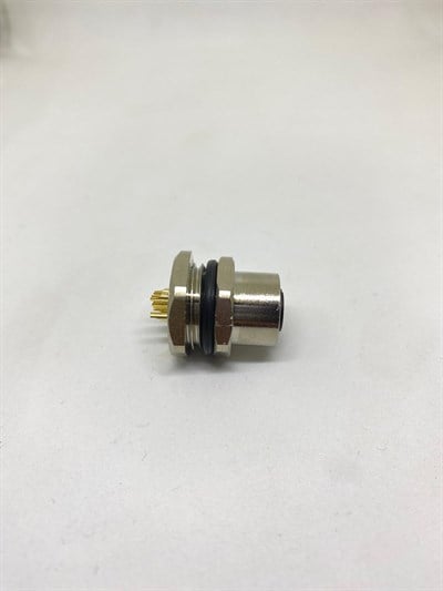M12 5 Pin A Coded Arkadan Somunlu Panel Dişi Konnektör