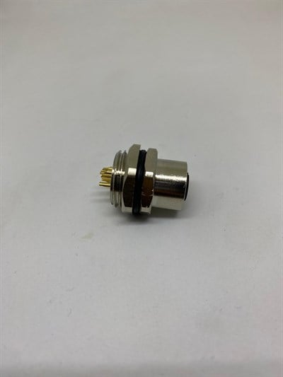 M12 5 Pin A Coded Arkadan Somunlu Panel Dişi Konnektör