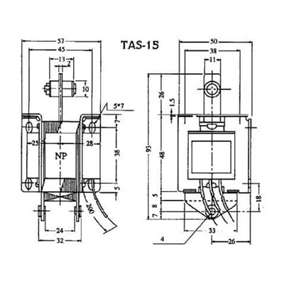 TAS-15N 220 VAC İtme Çekme Bobini