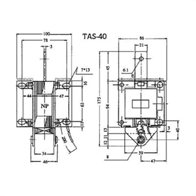 TAS-40N 220 VAC İtme Çekme Bobini