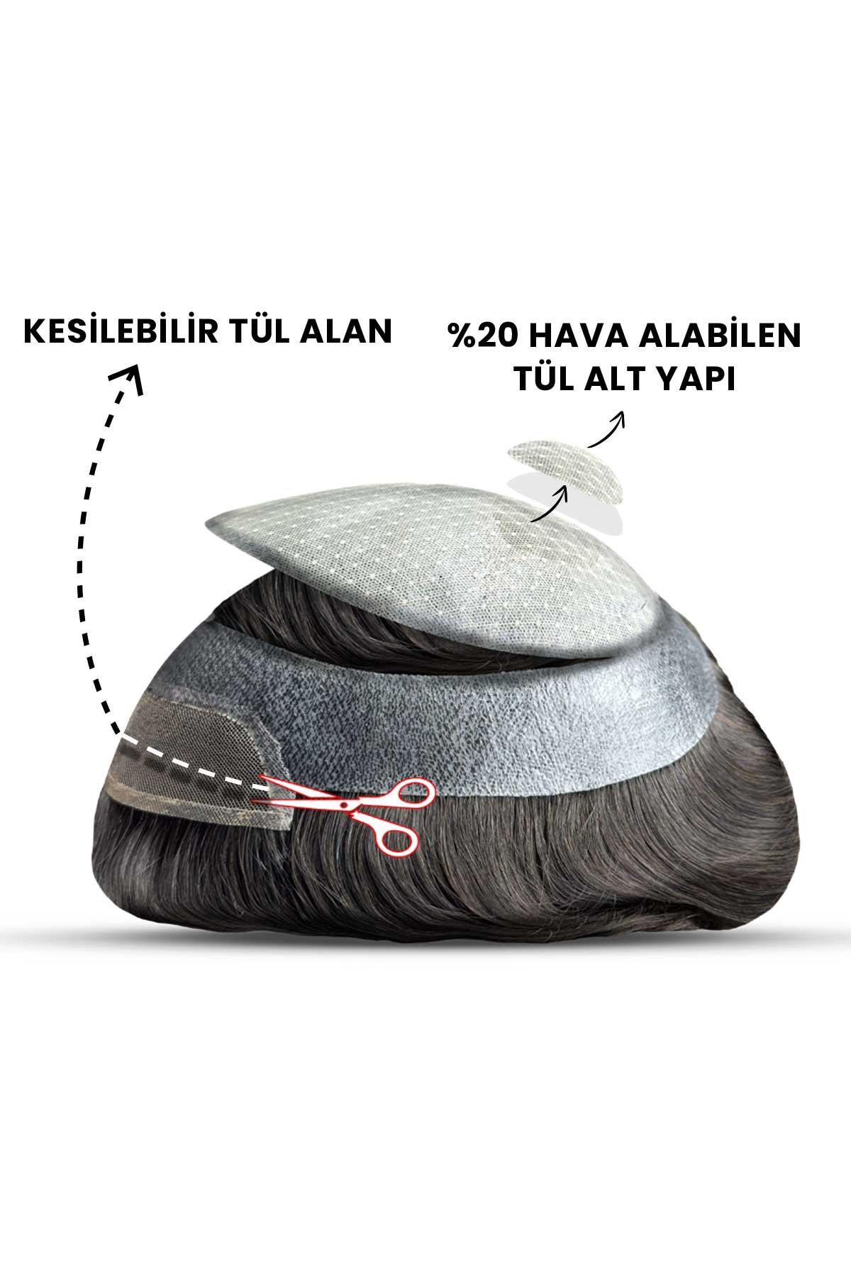 S-Well®BİO Plus | Önü Tül Erkek Protez Saç %20 Hava Alabilen Altyapı S-Well BİO PLUS | Tül Erkek Protez Saç | 100% Doğal Görünüm %20 Hava alabilen altyapı