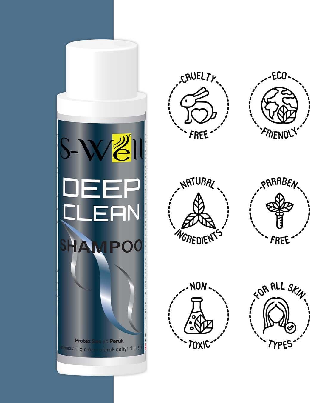 S-Well®S-Well Deep Clean Shampoo | Protez Saç Bakım Şampuanı 400 ML S-Well Deep Clean Shampoo | Protez Saç Bakım Şampuanı 400 ML - 8682190701497