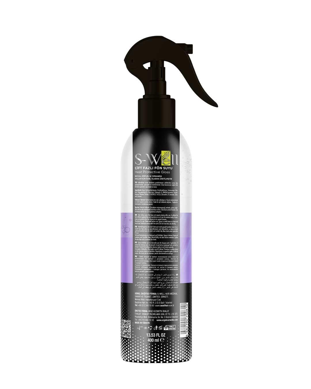 S-Well®S-Well® | Protez Saç ve Medikal Peruklara özel Çift Fazlı Mor Fön Suyu 400 ml S-Well® Çift Fazlı Mor Fön Suyu 400 ml - 8682190700810