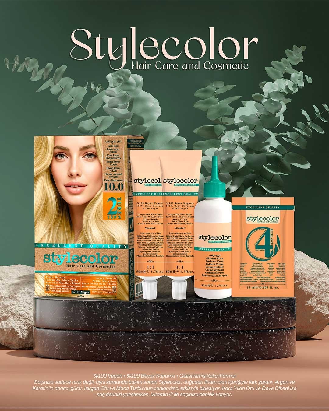 StylecolorStylecolor Bitkisel İçerikli Vegan Krem Saç Boyası Stylecolor Bitkisel Vegan Krem Saç Boyası | %100 Beyaz Kapama