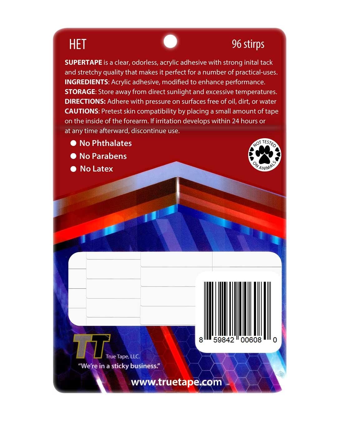True Tape, LLC.True Tape Super Hair Extension Tape - Bant Kaynak Bandı (4 cm x 0,8 cm) 96 Adet True Tape Super Hair Extension Tape - Bant Kaynak Tamir Bandı 96 Adet 859842006080