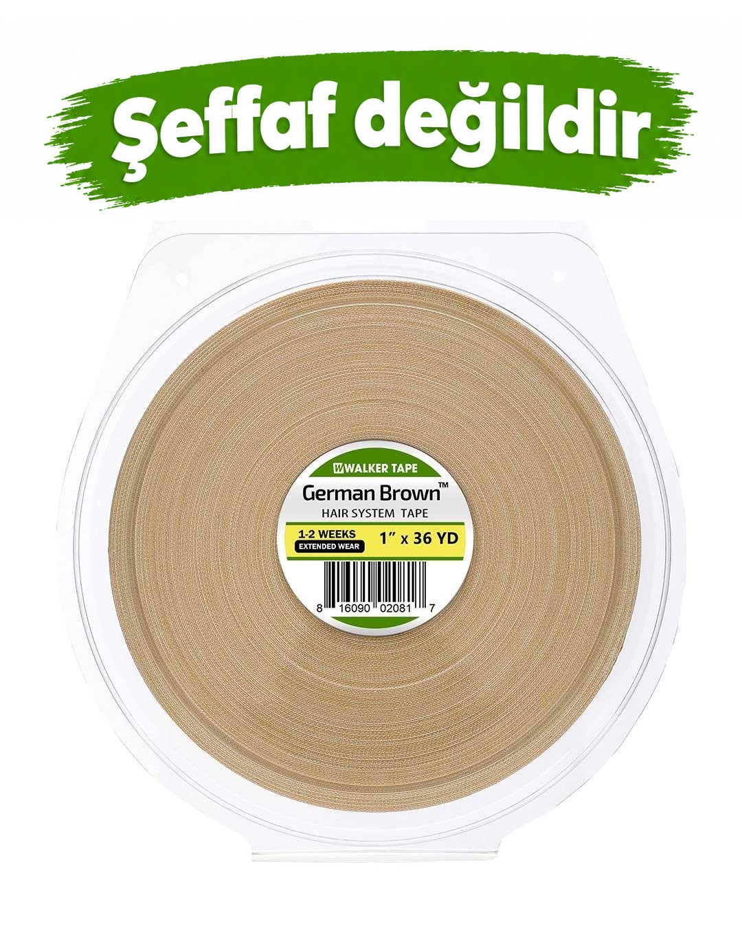 Walker TapeWalker Tape - German Brown™ Roll Tape - Protez Saç Bandı Rulo 36 Yds (33m) Walker Tape® German Brown Rulo - Bant 33m