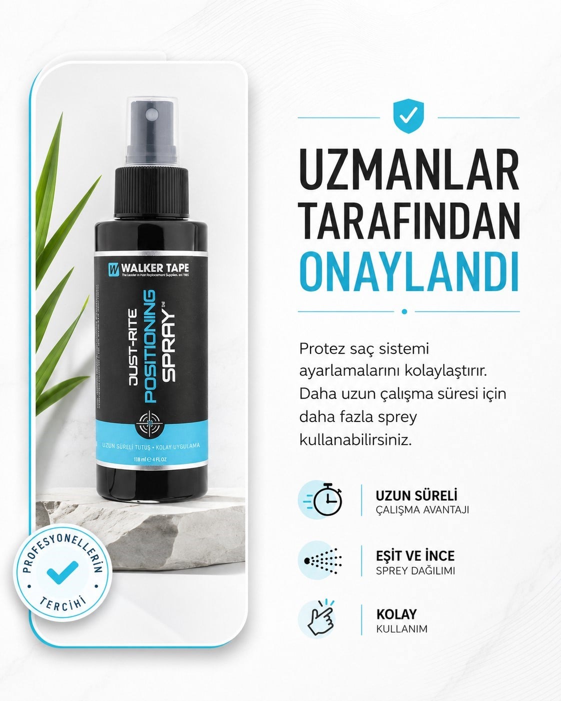 Walker TapeWalker Tape | Just-Rite Konumlandırma Spreyi - 4FL OZ (118ML) Walker Tape Just-Rite Positioning Spray 118 ml | Konumlandırma Spreyi