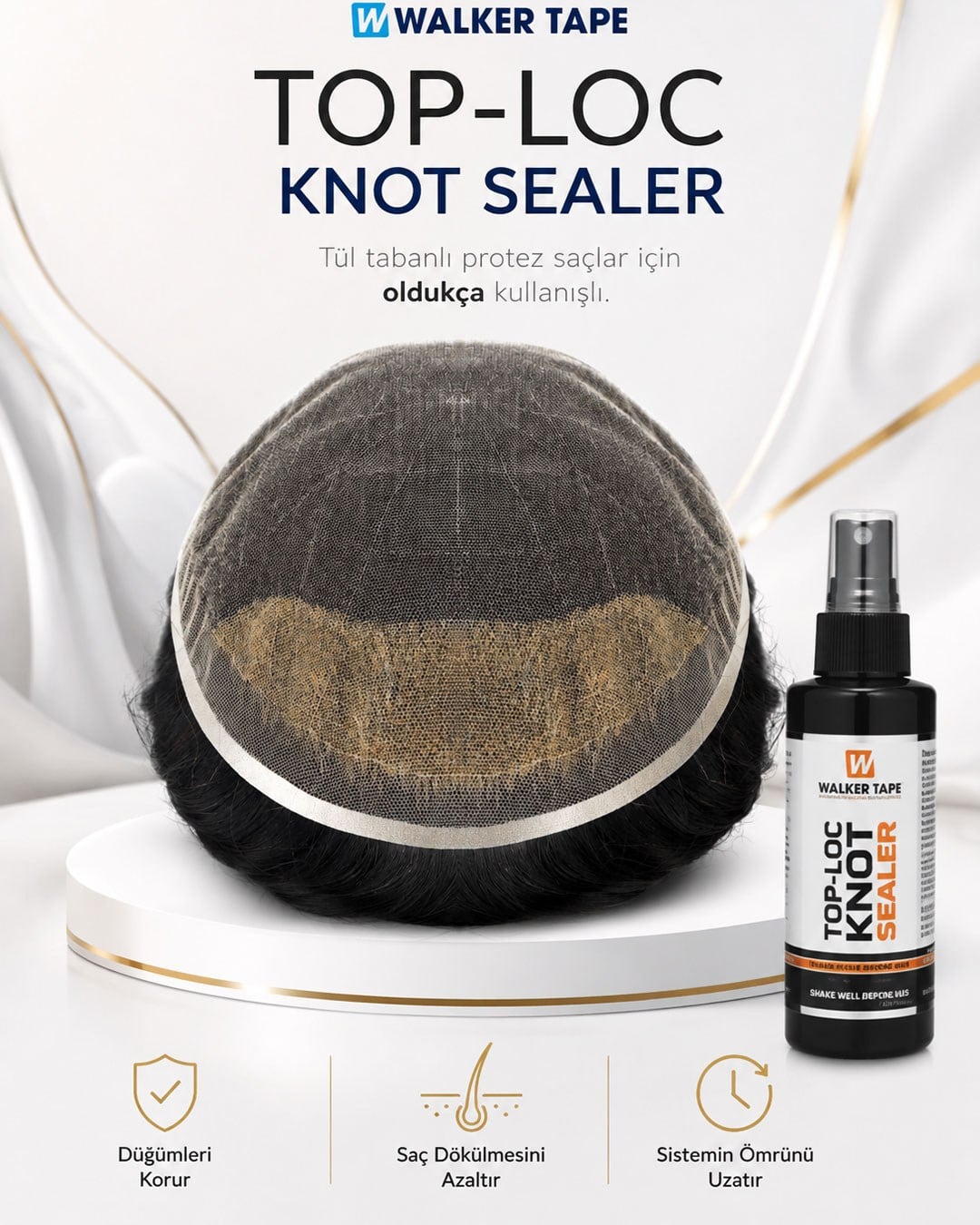 Walker TapeWalker Tape Top-Loc Knot Sealer™ Protez Saç Düğüm Tutucu 4 FL OZ (118ml) Walker Tape® Top-Loc Knot Sealer Düğüm Tutucu 118ml