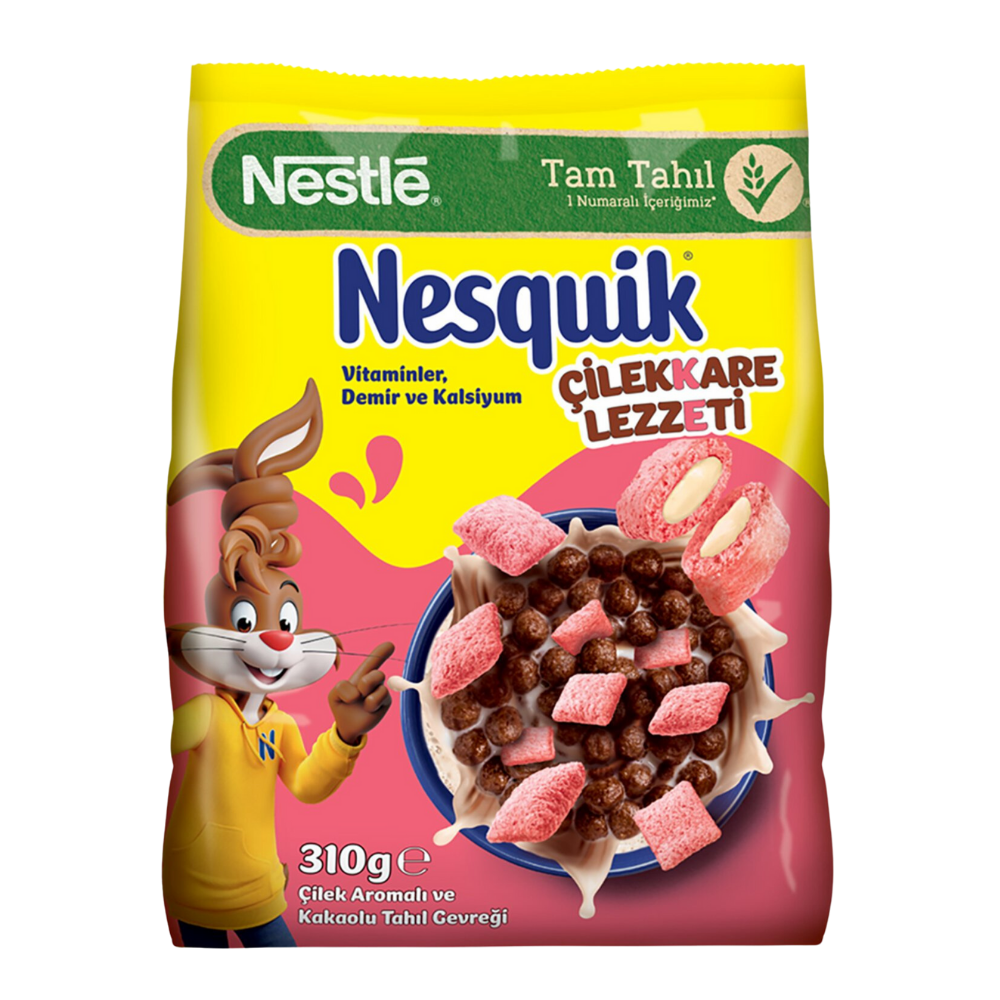 NESTLE NESQUİK MISIR GEVREĞİ ÇİLEK KARE LEZZETİ 310 GRKAHVALTILIK GEVREKNESTLE9773