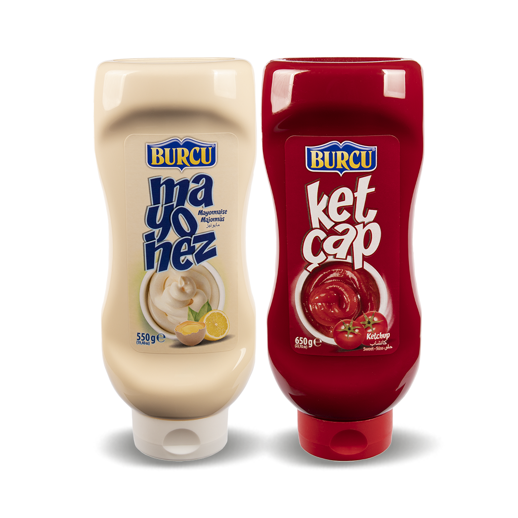 BURCU KETÇAP( 650 GR ) + MAYONEZ( 550 GR ) BİTİRİM İKİLİKETÇAPBURCU1909