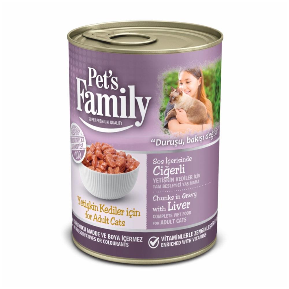 PET‘S FAMILY YETİŞKİN KEDİLER İÇİN CİĞERLİ MAMA 400 GRMAMAPETS FAMİLİY310-011