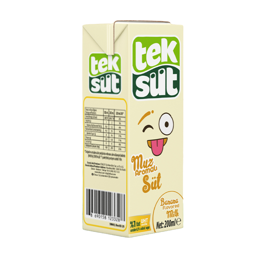 TEKSÜT UHT MUZ AROMALI SÜT 200 MLSÜTTEKSÜT152.01.70.7000.00200