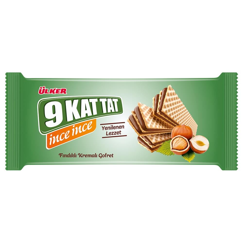 ÜLKER 9 KAT TAT INCE INCE FINDIKLI 114 GRWAFER GOFRETÜLKER0085509