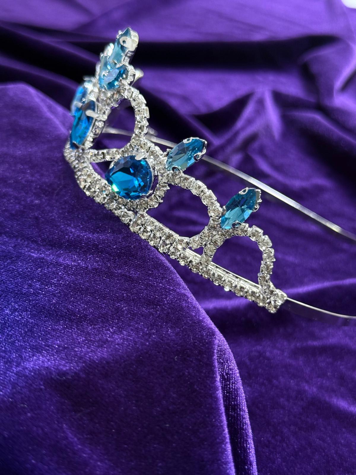 Kız Çocuk Kostüm Mavi Elsa Frozen   Düşük Omuz Detaylı Kasnaklı Kabarık Elsa Kostüm 3-8 Yaş