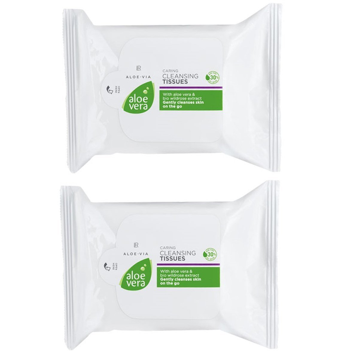 LR ALOE VIA Aloe Vera Yumusak Temizleme Mendilleri 2'li Set