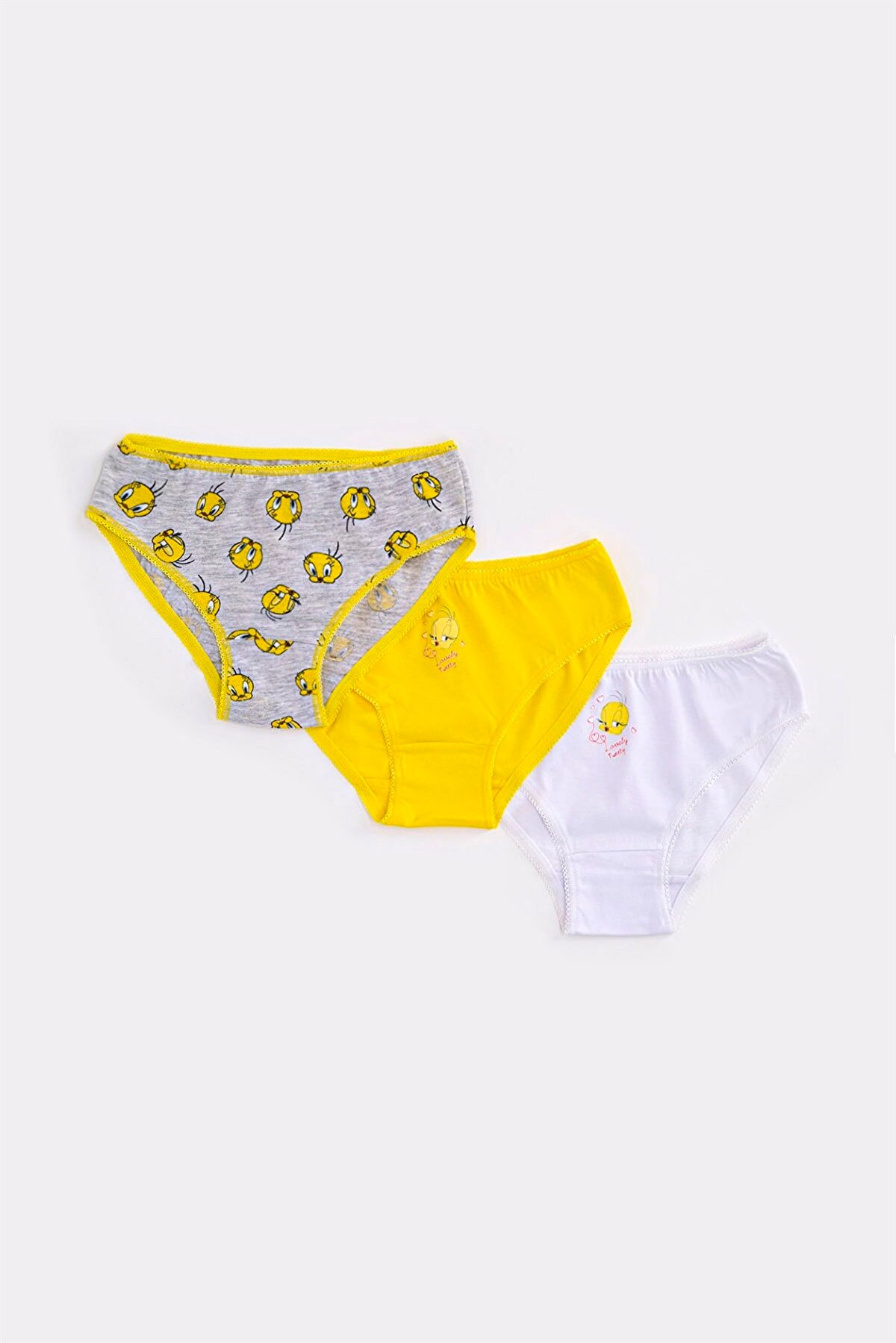 Tweety Kız Çocuk Lisanslı 3'lü Slip Külot Seti 
