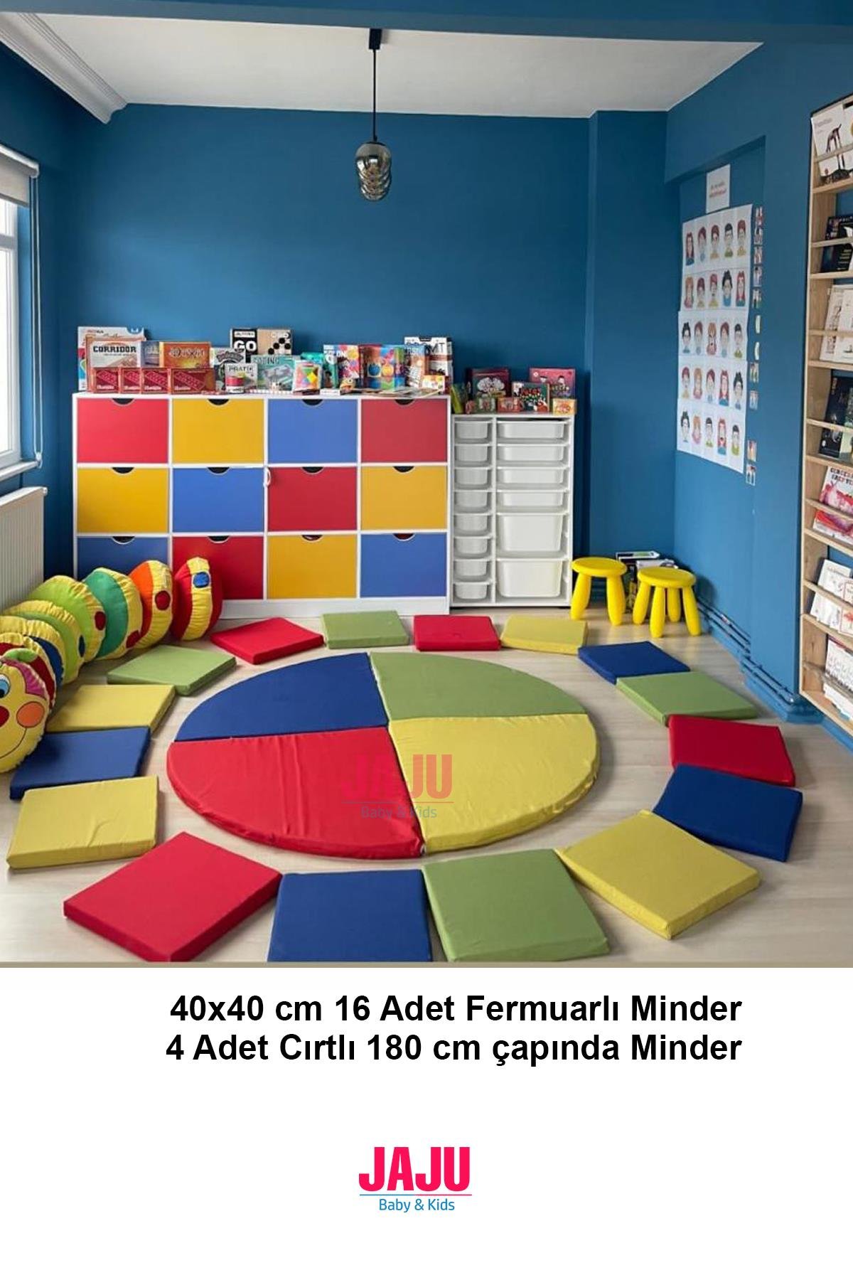 Anaokulu Sünger Oturma Oyun Minderi Kreş Oyun Alanı 20 Parça Yuva Oyun Minderi