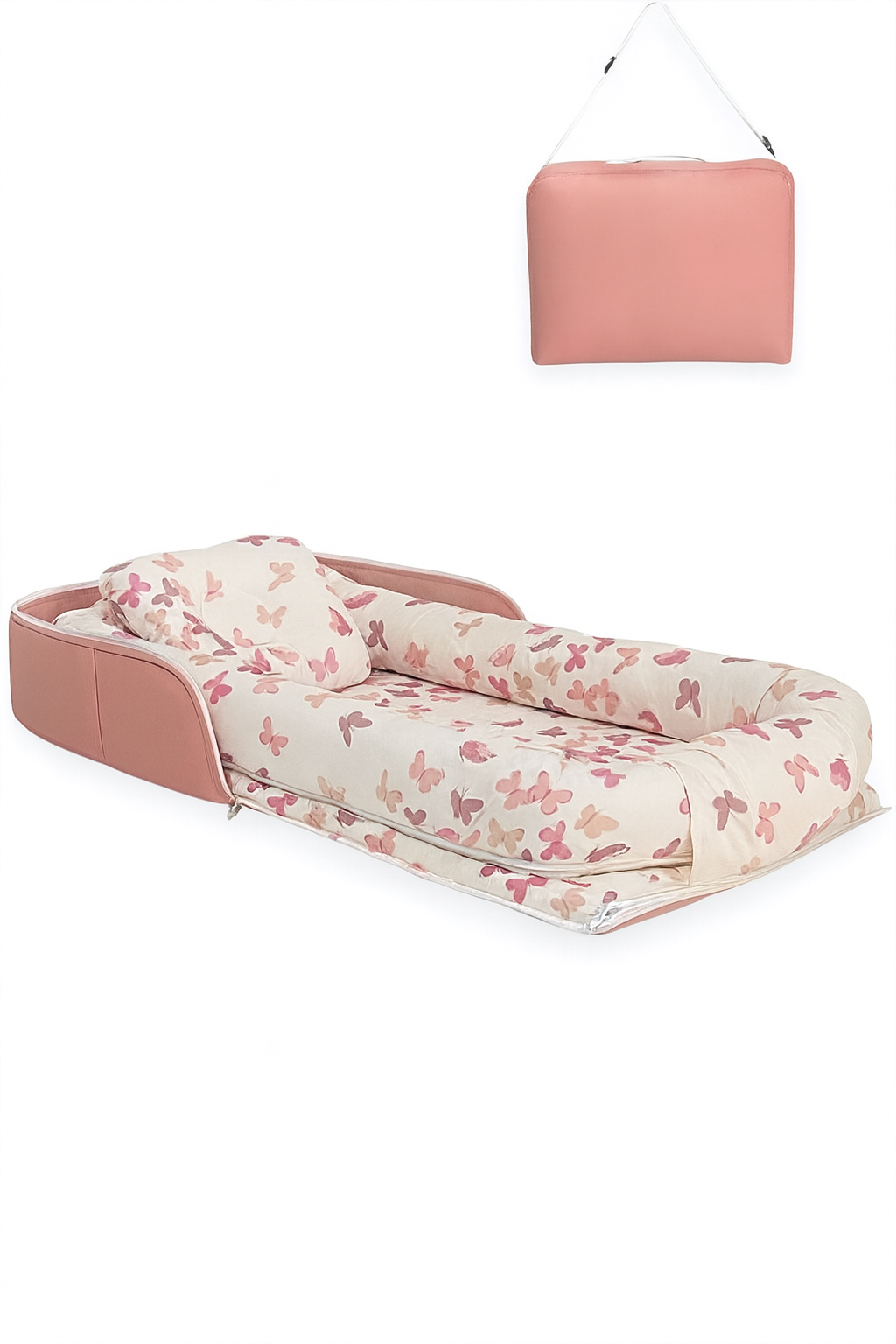 Babynest Kelebek Lüx Taşınabilir Çantalı Bebek Yuvası-Yatağı Babynest , Seyahatte, Araçta, Otelde…