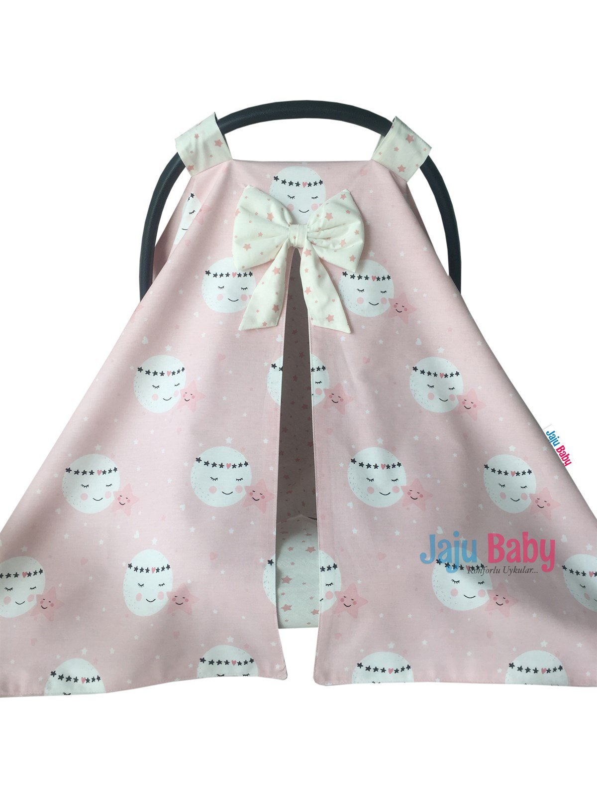 Babynestr Siyah Zigzag ve Kırmızı Kombinli Puset Örtüsü ve İç Kılıfı