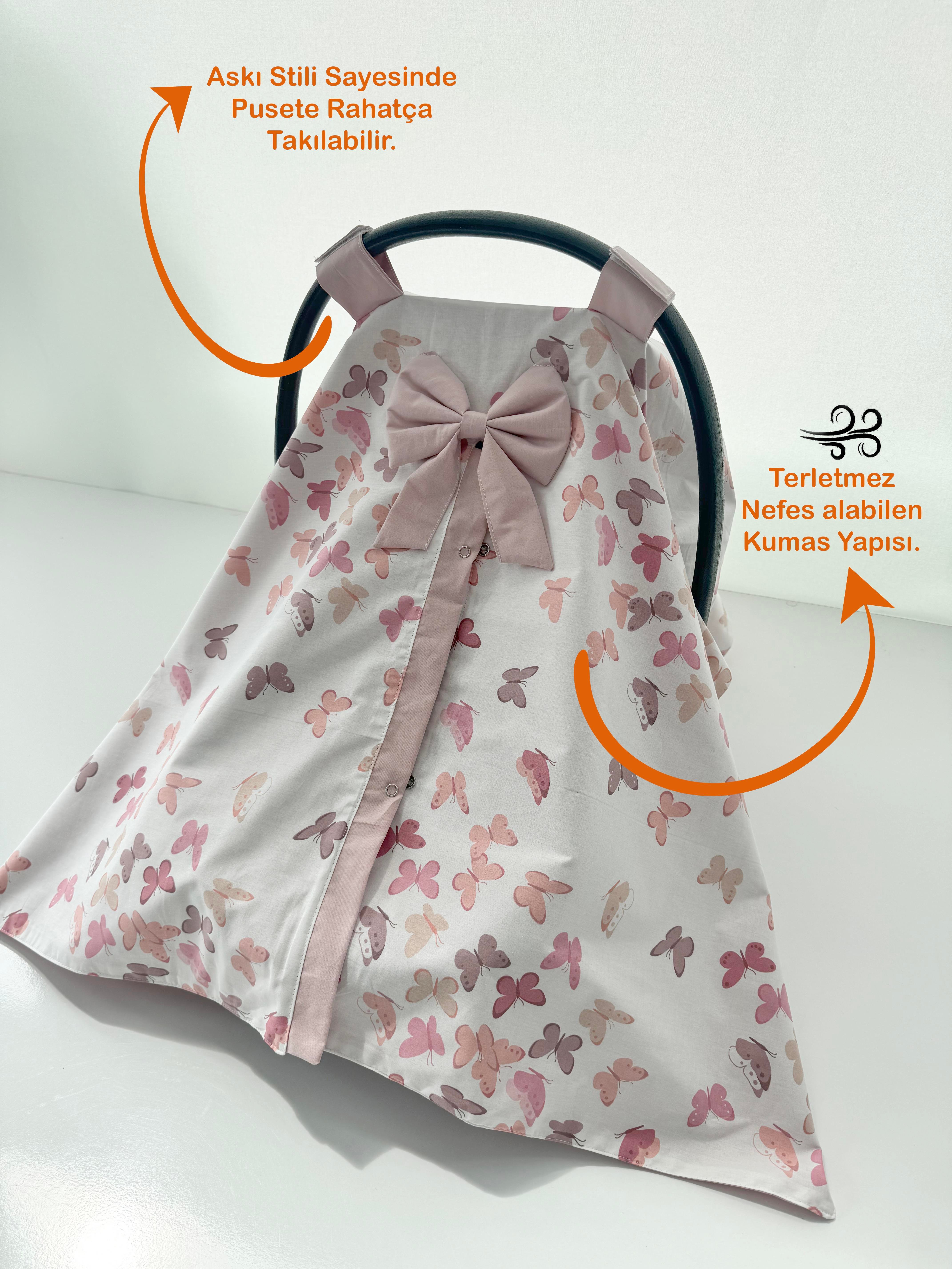 Jaju Baby %100 Pamuk Kelebek Puset Örtüsü